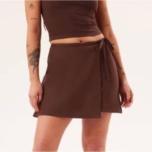 Girlfriend collective wrap skort